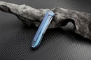 Artisan Shark Folding Knife 4" S35VN Steel Blade Titanium / Carbon Fiber Handle