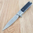 Artisan Classic Liner Folding Knife 3.75" D2 Tool Steel Blade Black G10 Handle