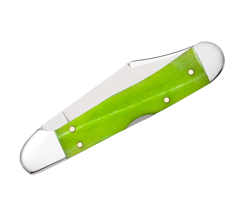 Case XX Mini Copperlock Folding Knife 2.72" Tru-Sharp Surgical Steel Clip Point Blade Green Apple Smooth Bone Handle 53036 -Case Cutlery - Survivor Hand Precision Knives & Outdoor Gear Store