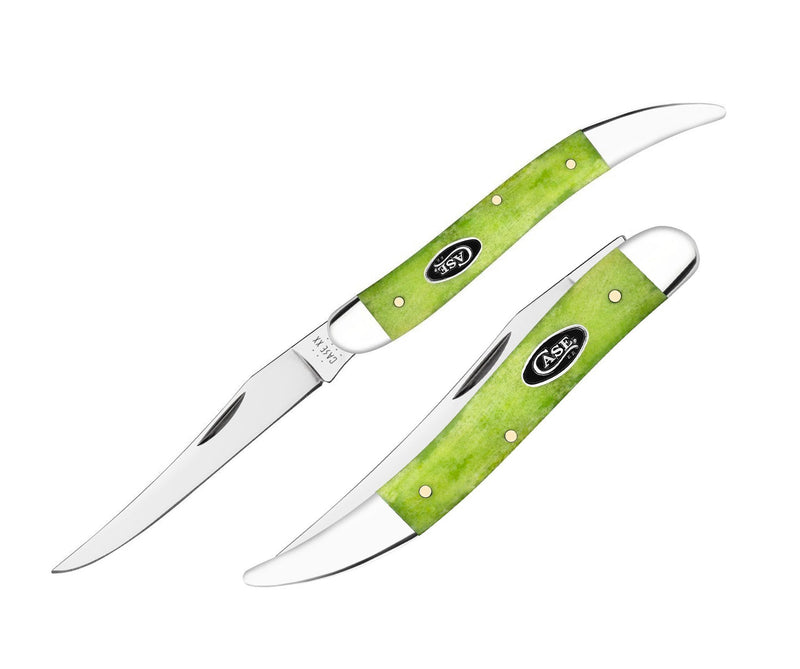 Case XX Medium Toothpick Folding Knife 2.42" Tru-Sharp Surgical Steel Clip Point Blade Green Apple Smooth Bone Handle 53031 -Case Cutlery - Survivor Hand Precision Knives & Outdoor Gear Store