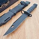 Ontario Combat Fixed Knife 7" Black 420 Steel Blade Black ThermoSynthetic Handle