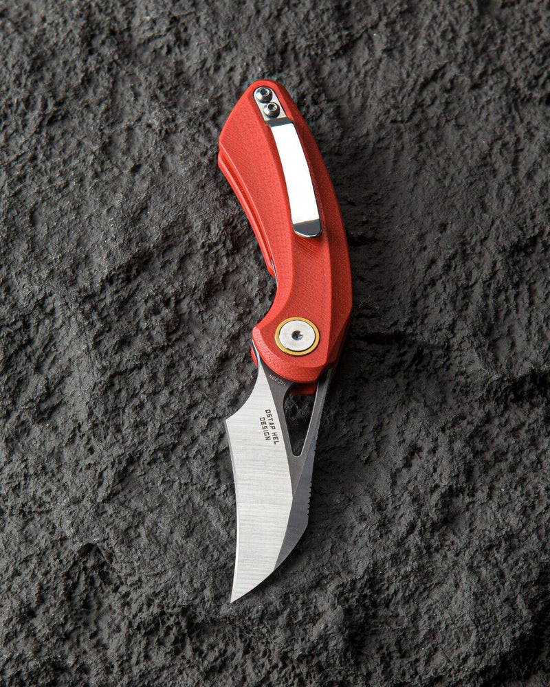 Bestech Knives Bihai Linerlock Folding Knife 2.13" 14C28N Steel Hawkbill Blade Red G10 Handle G53C2 -Bestech Knives - Survivor Hand Precision Knives & Outdoor Gear Store