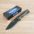 Cold Steel Folding Knife 3.5" black AUS-10A Steel Blade OD Green Griv-Ex Handle