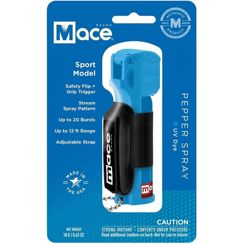 Mace Sport Model Pepper Spray Blue Stream Pattern Reaches Up To 12 Feet / 20 Bursts Adjustable Hand Strap 80766 -Mace - Survivor Hand Precision Knives & Outdoor Gear Store