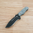 TOPS Desert Son Fixed Knife 3" Black Traction Coated 1095 High Carbon Steel Full Tang Blade Linen Micarta Handle DSON01 -TOPS - Survivor Hand Precision Knives & Outdoor Gear Store