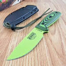 ESEE Model 3 Fixed Knife 3.88" Green Powder Coated 1095HC Steel Blade 3D Machined G10 Handle 3PMVG007