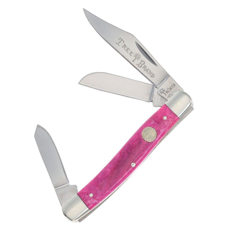 Boker Stockman Pocket Knife High Carbon Steel Blades Purple Smooth Bone Handle 110713 -Boker - Survivor Hand Precision Knives & Outdoor Gear Store