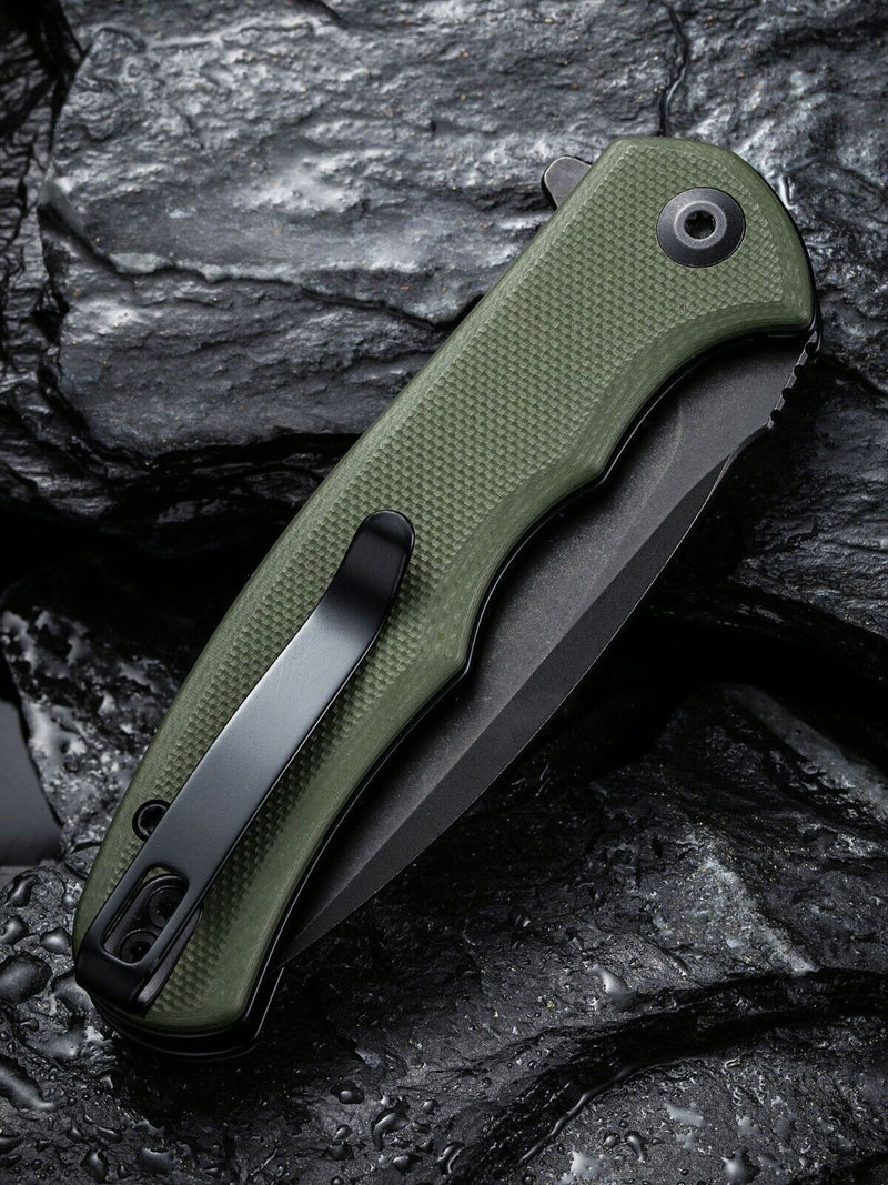 Civivi Mini Praxis Linerlock Folding Knife 3" D2 Tool Steel Drop Point Blade Green G10 Handle 18026C1 -Civivi - Survivor Hand Precision Knives & Outdoor Gear Store