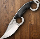 Cold Steel Double Agent II Fixed Knife 3.25" AUS-8A Steel Blade Black Griv-Ex Handle