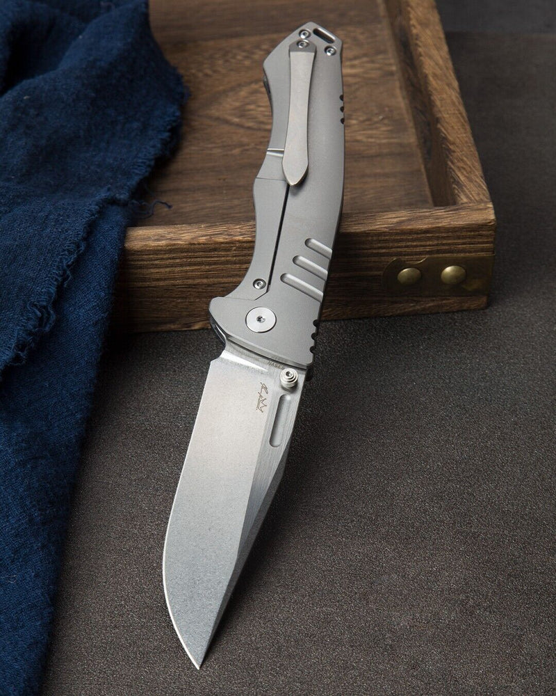 Bestech Knives Keen II Frame Folding Knife 4.13" S35VN Steel Clip Point Blade Carbon Fiber / Titanium Back Handle T2301A -Bestech Knives - Survivor Hand Precision Knives & Outdoor Gear Store
