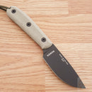 ESEE Model 3 Fixed Knife 3.63" Powder Coated 1095HC Steel Full Tang Blade Green Canvas Micarta Handle 3HM -ESEE - Survivor Hand Precision Knives & Outdoor Gear Store