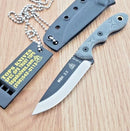 TOPS Mini Scandi Fixed Knife 2.75" 1095HC Steel Full Tang Blade Micarta Handle