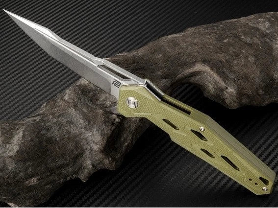 Artisan Bombardier Linerlock Folding Knife 3.75" D2 Tool Steel Blade G10 Handle