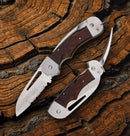 Myerchin Generation 2 Folding Knife 2.5" Serrated Stainless Blade Wood Handle