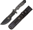 TOPS Skullcrushers Xtreme Fixed Knife 9.37" Black Traction Coated 1095 Carbon Steel Sawback Blade Micarta Handle SXB10 -TOPS - Survivor Hand Precision Knives & Outdoor Gear Store