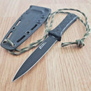 Case XX Harley Fixed Knife 3.75" Stainless Steel Dagger Blade Black G10 Handle