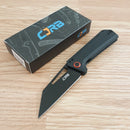 CJRB Ruffian Folding Knife 3.09" AR-RPM9 Steel Wharncliff Blade Black G10 Handle