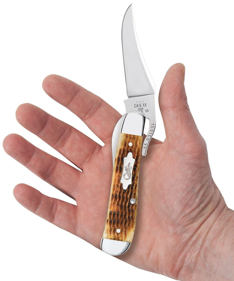 Case XX Russlock Folding Knife Tru-Sharp Surgical Steel Locking Clip Blade Rogers Corn Cob Jig Antique Bone Handle 52850 -Case Cutlery - Survivor Hand Precision Knives & Outdoor Gear Store