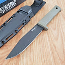 Cold Steel SRK Compact Fixed Knife 5" Black Tuff-Ex Coated SK5 Carbon Steel Clip Point Blade Dark Earth Kray-Ex Handle 49LCKDDEBK