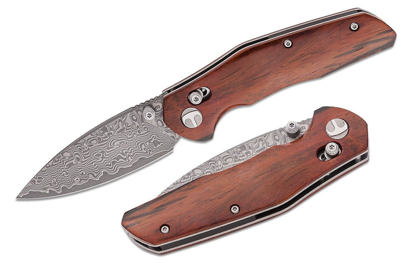 Bestech Knives Ronan B-Lock Folding Knife 3.25" Damascus Steel Spear Point Blade Rosewood Handle MK02L -Bestech Knives - Survivor Hand Precision Knives & Outdoor Gear Store