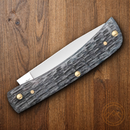 Case XX Sod Buster Jr Folding Knife Chrome Vanadium Carbon Steel Skinner Blade Pocket Worn Gray Crandall Jigged Bone Handle 58412