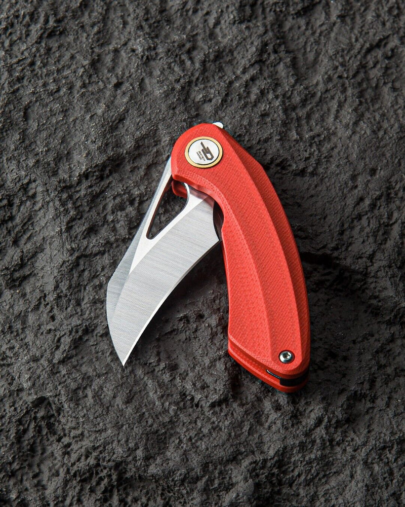 Bestech Knives Bihai Linerlock Folding Knife 2.13" 14C28N Steel Hawkbill Blade Red G10 Handle G53C1 -Bestech Knives - Survivor Hand Precision Knives & Outdoor Gear Store