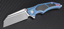 Artisan Apache Folding Knife 3.5" Bohler M390 Steel Blade Titanium/Carbon Fiber Handle