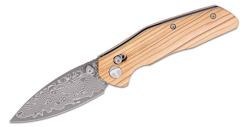Bestech Knives Ronan B-Lock Folding Knife 3.25" Damascus Steel Spear Point Blade Olive Wood Handle MK02M -Bestech Knives - Survivor Hand Precision Knives & Outdoor Gear Store