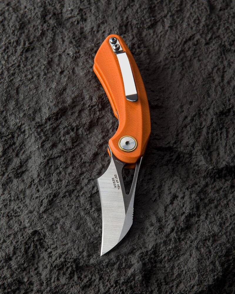 Bestech Knives Bihai Linerlock Folding Knife 2.13" 14C28N Steel Hawkbill Blade Orange G10 Handle G53B2 -Bestech Knives - Survivor Hand Precision Knives & Outdoor Gear Store