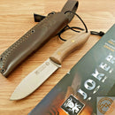 Joker Canadiense Bushcraft Fixed Knife 4.25" Sandvik 14C28N Steel Blade Walnut Handle