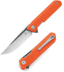 Bestech Knives Bestechman Dundee Linerlock Folding Knife 3.5" D2 Tool Steel Extended Tang Blade Orange G10 Handle MK01H -Bestech Knives - Survivor Hand Precision Knives & Outdoor Gear Store