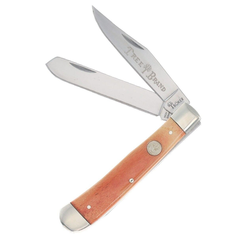 Boker Trapper Pocket Knife High Carbon Steel Clip Point And Spey Blades Orange Smooth Bone Handle 110718 -Boker - Survivor Hand Precision Knives & Outdoor Gear Store