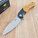 Bestech Knives Penguin Liner Folding Knife 3.63" D2 Tool Steel Blade Black / Orange G10 Handle