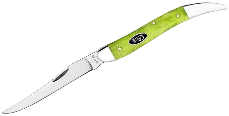 Case XX Medium Toothpick Folding Knife 2.42" Tru-Sharp Surgical Steel Clip Point Blade Green Apple Smooth Bone Handle 53031 -Case Cutlery - Survivor Hand Precision Knives & Outdoor Gear Store