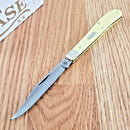 Case XX Slimline Trapper Folding Knife Carbon Steel Blade Yellow Synthetic Handle