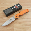 Ontario RAT I Linerlock Folding Knife 3.5" AUS-8 Steel Blade Orange G10 Handle