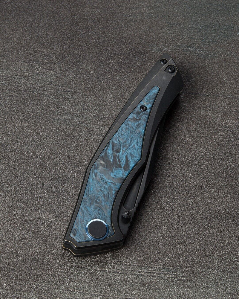 Bestech Knives Togatta Frame Folding Knife 3.75" Bohler M390 Steel Tanto Blade Black Titanium / Carbon Fiber Inlay Handle T2102H -Bestech Knives - Survivor Hand Precision Knives & Outdoor Gear Store