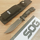 SOG Seal Pup Fixed Knife 4.75" AUS-8 Stainless Blade Black Reinforced Zytel Handle