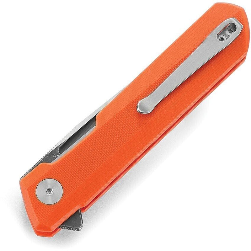 Bestech Knives Bestechman Dundee Linerlock Folding Knife 3.5" D2 Tool Steel Extended Tang Blade Orange G10 Handle MK01H -Bestech Knives - Survivor Hand Precision Knives & Outdoor Gear Store