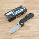 Cold Steel Engage Folding Knife 2.5" 4116 Steel Clip Point Blade Black GFN Handle