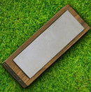 EZE-LAP Diamond Sharpener Surface Mounted On Walnut Block With Non-Skid Feet L62F