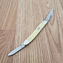 Case XX Cutlery Pen Pocket Knife Carbon Steel Blades Yellow Synthetic Handle