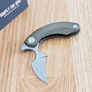 Bestech Knives Strelit Folding Knife 2.13" Damascus Steel Blade Bronze Titanium Handle