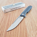 Bestech Knives Bestechman Dundee Linerlock Folding Knife 3.5" D2 Tool Steel Blade Blue-Gray G10 Handle