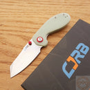 CJRB Maileah Linerlock Folding Knife 2.38" AR-RPM9 Stainless Steel Blade Jade G10 Handle