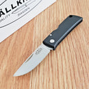 Fallkniven Wolfs Tooth Lockback Folding Knife 2" 3G Steel Blade Black Zytel Handle NU4