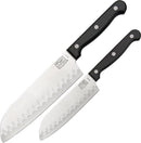 Chicago Cutlery Essentials Two Piece Set Kitchen Knife High Carbon Steel Full Tang Blades Black Polymer Handles 01391 -Chicago Cutlery - Survivor Hand Precision Knives & Outdoor Gear Store