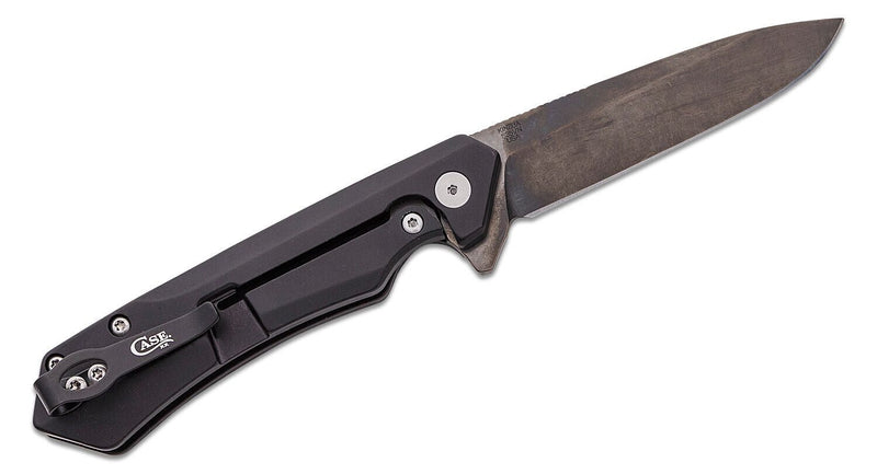 Case XX Kinzua Frame Folding Knife 3.75" CPM-S35VN Steel Spear Point Blade Skull Art Black Aluminum Handle 64645 -Case Cutlery - Survivor Hand Precision Knives & Outdoor Gear Store