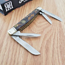 Rough Ryder Congress Pocket Knife Stainless Blades Imitation Tortoise Handle