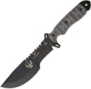 TOPS Skullcrushers Xtreme Fixed Knife 9.37" Black Traction Coated 1095 Carbon Steel Sawback Blade Micarta Handle SXB10 -TOPS - Survivor Hand Precision Knives & Outdoor Gear Store